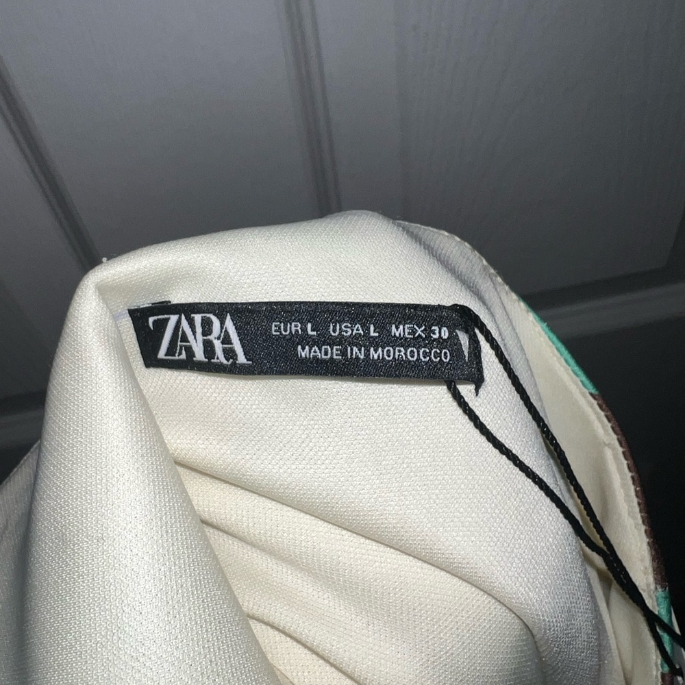 NWT Zara Women’s Large Satin Effect Mini Dress One Shoulder Pink Blogger Fav L - Picture 9 of 16